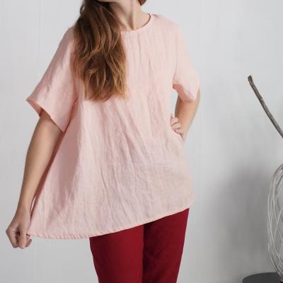 Oversized flowy line tunic, natural A-line blouse - OKAVANGO