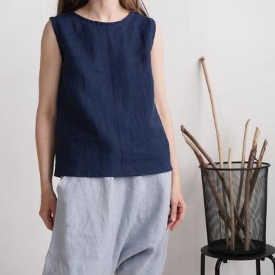 Sommer-Tanktop, ärmelloses Leinentop - MURRAY