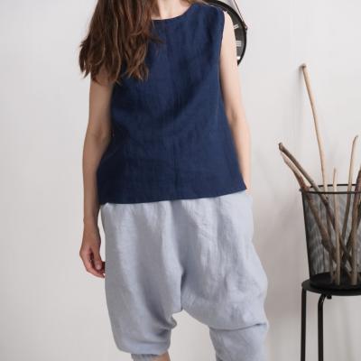 Sommer-Tanktop, ärmelloses Leinentop - MURRAY