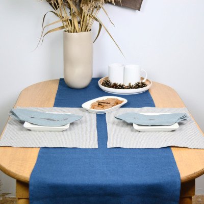 Linen table runner, natural table decor