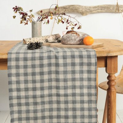 Rustic wedding long table runner for holiday, Christmas, new home or farmhouse