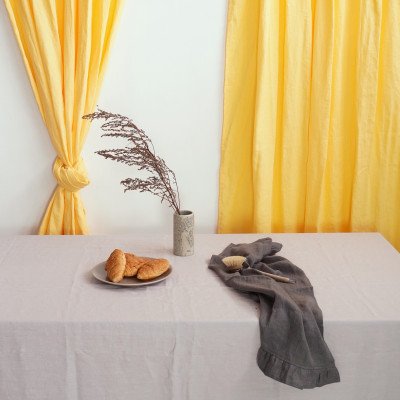 Linen tablecloth, stonewashed linen tablecloth