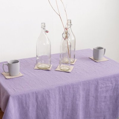 Soft linen tablecloth, natural table linens