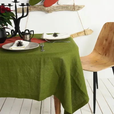 Natural dining tablecloth, linen tablecloth